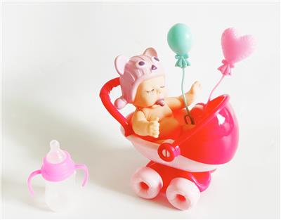 5寸搪胶睡娃配婴儿推车套
装 - OBL922167