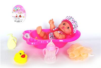 10寸搪胶娃娃配浴袍浴盆
洗澡套装 - OBL922181