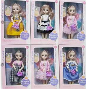 12寸叶罗丽3D眼娃娃加时尚包包 - OBL926301