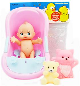 浴池三毛公仔动物2只乳瓶 - OBL926323