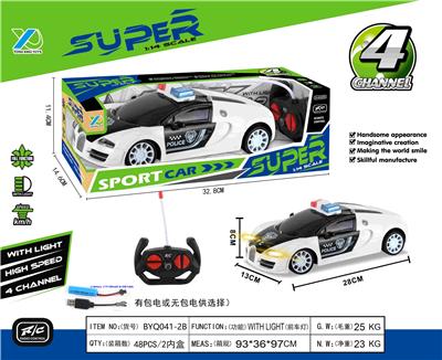 1：14四通带前灯布加迪遥控警车（包电） - OBL927488