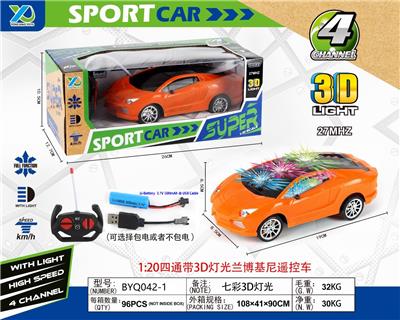 1:20四通带3D灯光兰博基尼遥控车（包电） - OBL927513