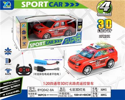 1:20四通带3D灯光路虎遥控警车（包电） - OBL927526