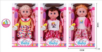 14寸（30cm)公仔娃娃套装3款混装带IC（包AG13*3粒） - OBL928026