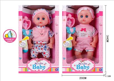 14寸（30cm)公仔娃娃套装3款混装带IC（包AG13*3粒） - OBL928027