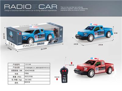 F150福特猛禽1:16二通裂纹遥控警车带3D灯光 - OBL928038