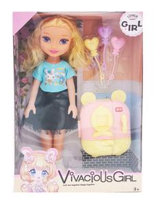 14寸空身带音乐时尚女孩 带汽球吸塑+小冰箱 - OBL928412