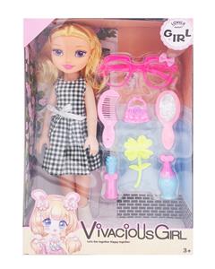 14寸空身带音乐时尚女孩 带眼镜吸塑 - OBL928417