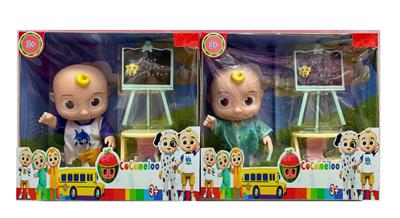 10寸带音乐全身搪胶Cocomelon宝宝JJ娃娃西瓜校巴超级宝贝带教学配件（服装2款）正版音乐90秒 - OBL929012