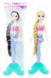 11寸实身长辫3D眼灯光美人鱼公主 仅带灯光功能 包电 - OBL929062