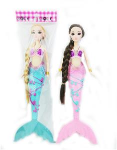 11寸实身长辫3D眼美人鱼公主 带灯光和音乐功能 包电 - OBL929069