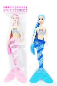 11寸实身长鞭美人鱼公主 带灯光和音乐功能 包电 - OBL929076