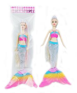 11寸实身长发皇冠美人鱼公主 带灯光和音乐功能 包电 - OBL929082