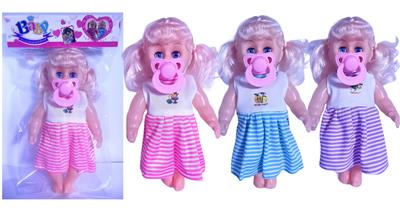 12寸条纹裙女娃奶嘴四声IC - OBL929797