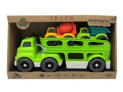 灯光声音-麦秆料滑行拖头运输车（配2只麦秆料滑行车） - OBL933073