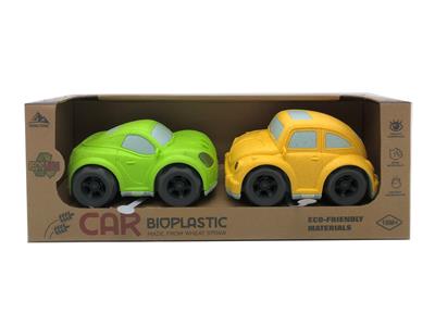 灯光声音-麦秆料2只装滑行卡通车（迈凯轮跑车+甲壳虫汽车 - OBL933100