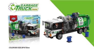 环卫车（绿）  550PCS - OBL933289