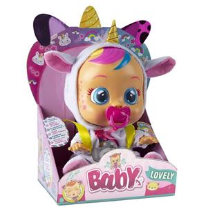 第2代独角兽14寸搪胶哭泣娃娃带4声音乐DAD .Mother.Angry.Cry带奶嘴娃娃带流眼泪功能 - OBL934787