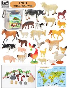 50件套牧场动物大集合桶装 - OBL934942