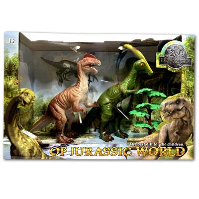 双冠龙副栉龙恐龙套装带ic - OBL934980