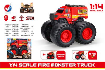 1:14 比例消防怪物卡车（带灯光音乐） - OBL935509
