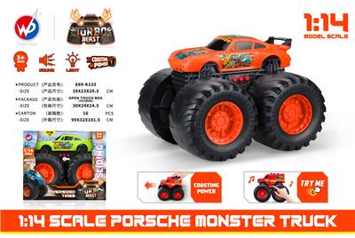 1:14 比例保时捷怪物卡车（带灯光音乐） - OBL935513