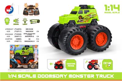 1:14 比例世界末日怪物卡车（带灯光音乐） - OBL935526