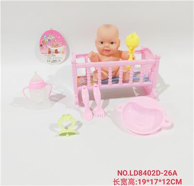 8寸搪胶娃娃配睡床套装 - OBL938408
