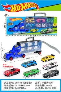 手提礼盒货柜滑行拖头车带6只滑行合金车 - OBL938519