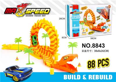 弹射拼装蛇形轨道配1只赛车 - OBL939792