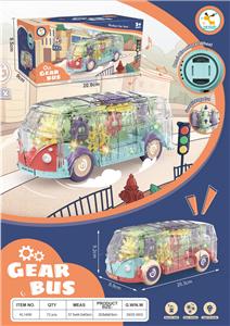益智齿轮大众巴士车红绿2色混装 - OBL939966