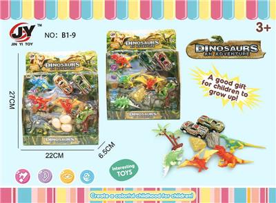 铁皮回力恐龙
车套装（2款混
装） - OBL940944