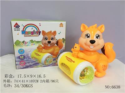 电动松鼠推鼓 带灯光音乐 - OBL943667