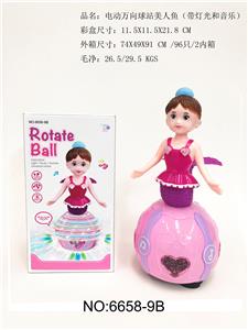 电动旋转球站美人鱼（带灯光和音乐） - OBL943714