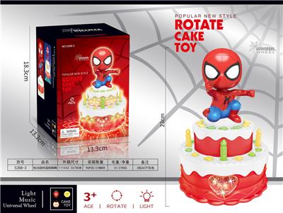 电动万向旋转蛋糕蜘蛛侠（带灯光和音乐） - OBL943745