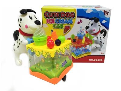 狗狗雪糕车音乐/灯光/万向（英文盒） - OBL945855