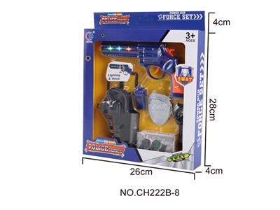 警察套装（左轮手枪，灯光，声音） - OBL946439
