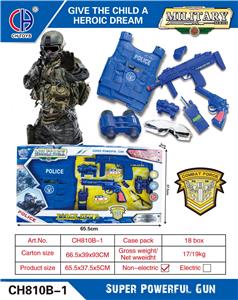 警察套装（小冲锋枪振动，灯光，声音） - OBL946451