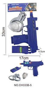 警察套装（小冲锋枪，灯光，声音） - OBL946468