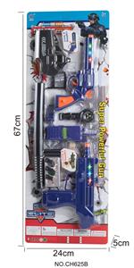 警察套装（小冲锋枪，灯光，声音） - OBL946473