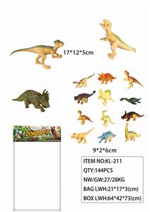 恐龙套装（3大+12中只）6.5寸和3.6寸 - OBL947108