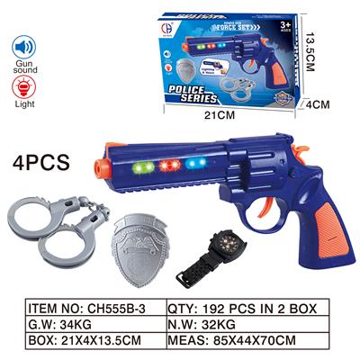 警察套装（左轮手枪，灯光，声音） - OBL947113