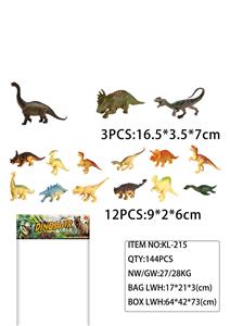 恐龙套装（3大+12中只）6.5寸和3.6寸 - OBL947116