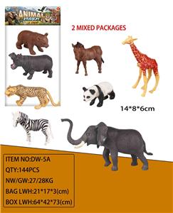 两款混装动物套装（5只装）6寸有点目 - OBL947163