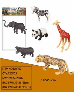 动物套装（6只装）6寸有点目 - OBL947167