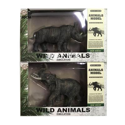 PVC动物-大象/犀牛（2款混装） - OBL947315