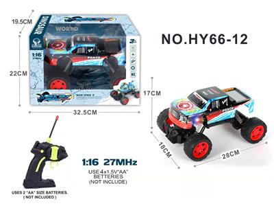 1:16四通涂鸦PVC壳皮卡越野遥控车（不包电） - OBL947708