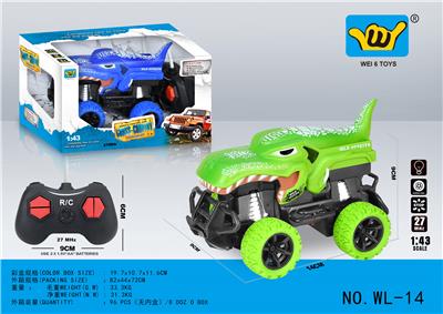 1：43霸王龙防真四通灯光遥控车 - OBL947719