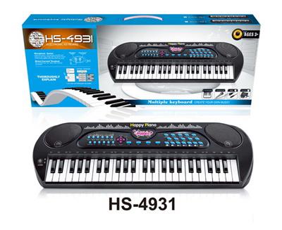 49键多功能黑色电子琴带麦克风+USB连接线 - OBL948929