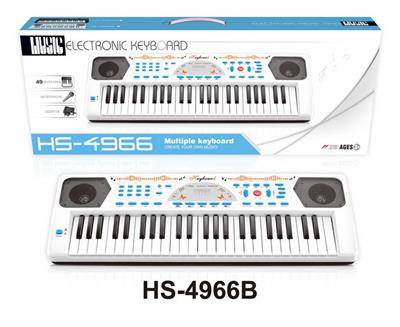 49键多功能白色电子琴带麦克风+USB连接线 - OBL948932
